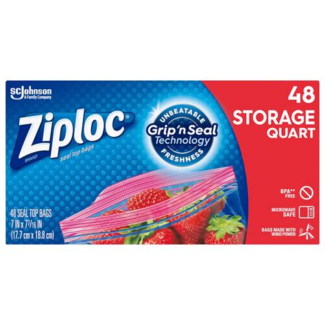 Ziploc Double Zipper Quart Storage Bags - Shop Storage bags at H-E-B