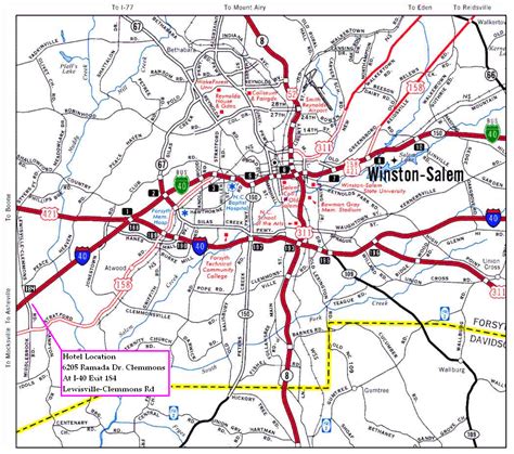 nice Map of Winston-Salem North Carolina | Winston salem north carolina ...