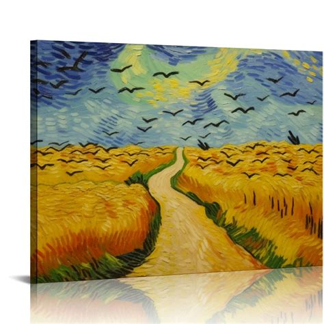 ONETECH Vincent Van Gogh Wall Art - Wheatfield With Crows Poster ...