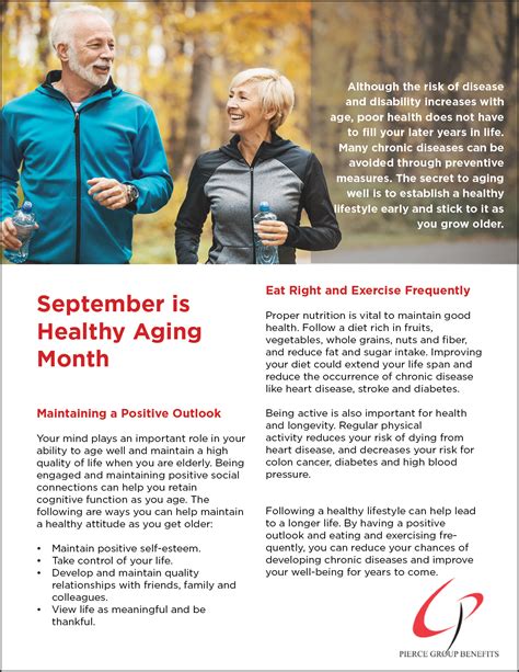 September is Healthy Aging Month • Pierce Group Benefits