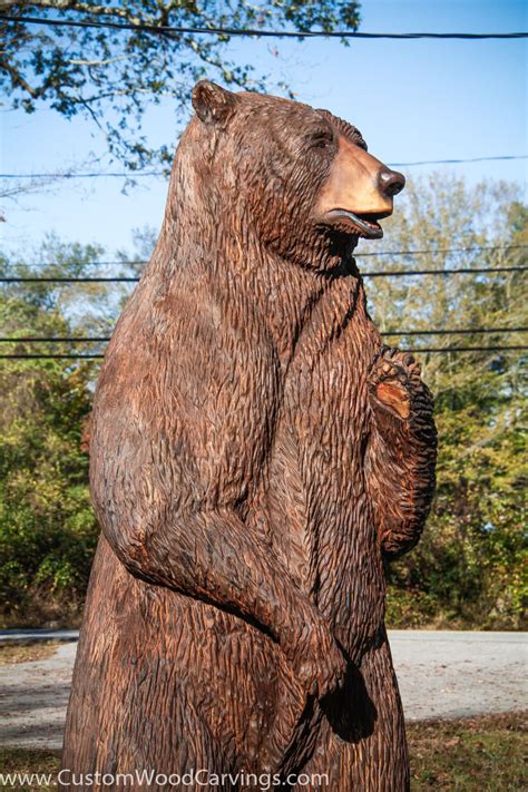 Bear carving wood, Bear carving, Bear sculptures