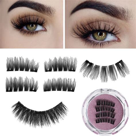 1 Set Triple Magnetic False Eyelashes Eye Lashes Extension Tools Makeup ...