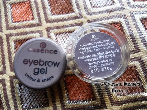 Kanwal Ikram's Blog: Essence Eyebrow Gel In Brown 01-Review And Swatches