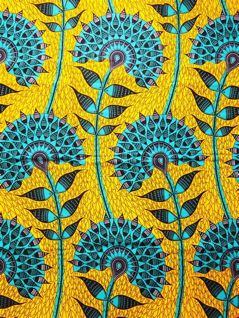 Green And Yellow Ankara Fabric; African Clothing; African Fabric ...