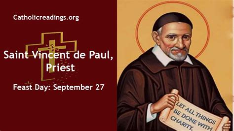 St Vincent de Paul - Feast Day - September 27 2024 - Catholic Saint of ...