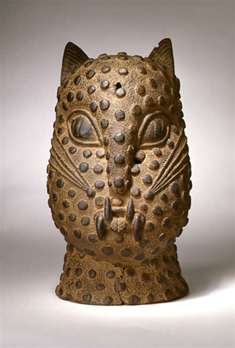 Africa | Leopard head; bronze | Benin culture. Nigeria | 17th century ...