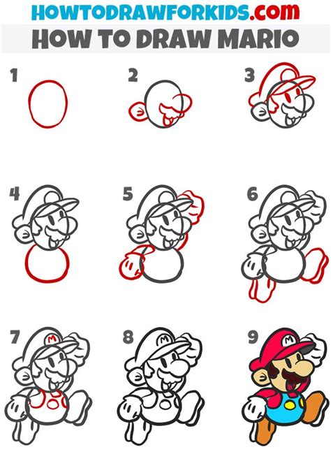 How to Draw Mario | How to draw mario, Disney drawing tutorial, Easy ...