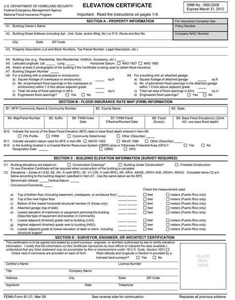 Flood Zone Elevation Certificate - prntbl.concejomunicipaldechinu.gov.co