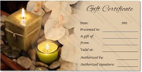 Scented Gift Certificate Template | Massage gift certificate, Massage ...