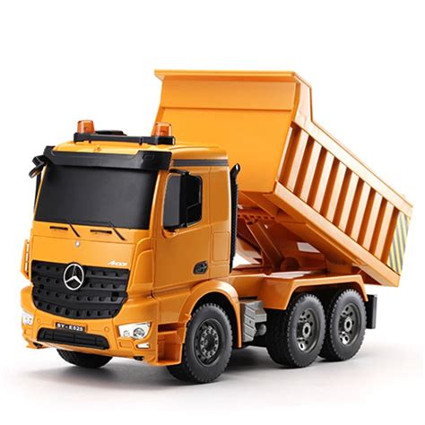 4WD RC Car 2.4G 9ch RC Dump Truck Engineering Construction Loading Dump ...