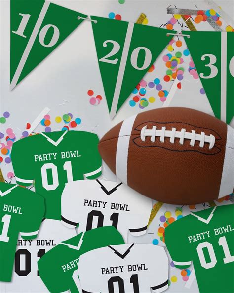 Bunting Only // Football Party Decorations // Customizable Downloadable ...