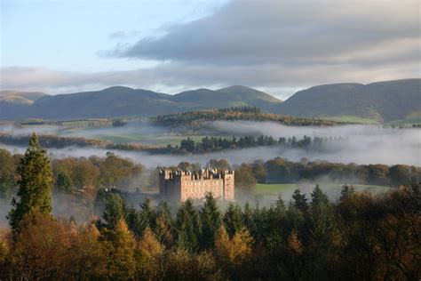 Castle in Scotland rises from the mist. | Dumfries, Scotland castles ...