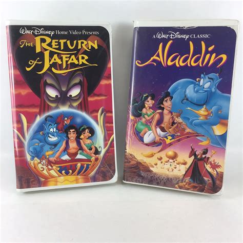 Aladdin & The Return Of Jafar VHS Lot - Walt Disney Classic Movies ...