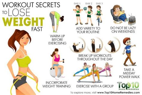 10 Workout Secrets to Lose Weight Fast | Top 10 Home Remedies