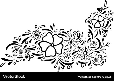 Floral border Royalty Free Vector Image - VectorStock