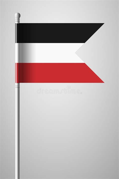 Historical Flag of Upper Volta. National Flag on Flagpole Stock Vector ...