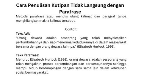 Contoh Kutipan Langsung dan Tidak Langsung Serta Cara Menulisnya!