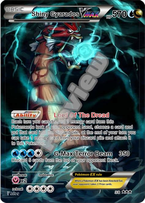 Shiny Gyarados VMAX Pokemon Card - Etsy