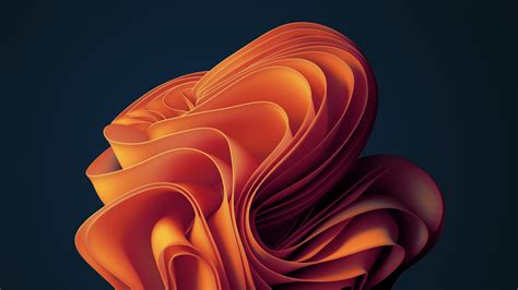 Windows 11 Abstract Orange Bloom 4K Wallpaper - Download Free 4K ...