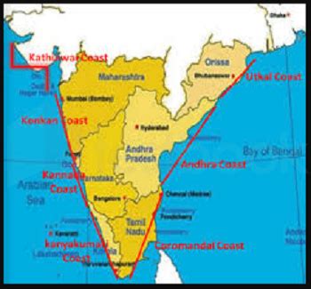 [Solved] Konkan coast and Coromandel Coast in India are located