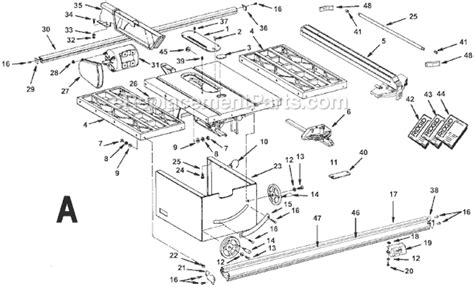 Replacement Parts For Ridgid Table Saw | Reviewmotors.co