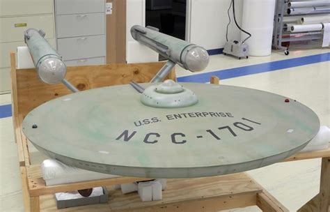 Photo of Original STAR TREK Enterprise Model With The Men Who Built It ...