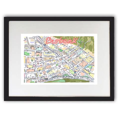 Burbank Map Print — TOM LAMB MAPS