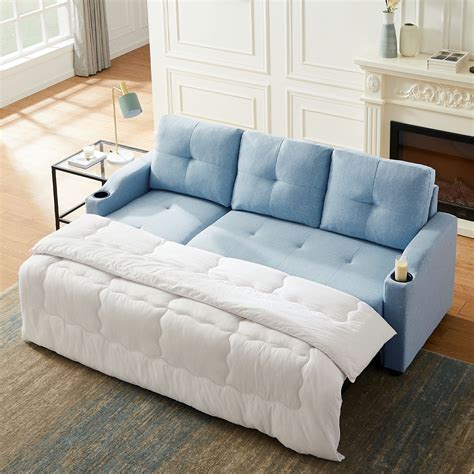 Modern Sleeper Sofa Bed Reversible Sectional Couch with Storage Chaise ...