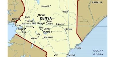 Kenya equator map - Equator in Kenya map (Eastern Africa - Africa)