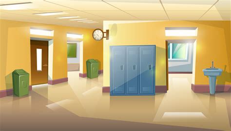 School Hallway Background Images