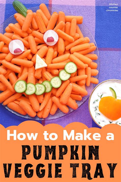 Pumpkin Veggie Tray - Healthy Halloween Party Food