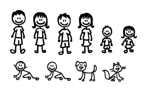 Dog, Cat & Family Stick Art | Clip Art- Stick Figures | Pinterest ...