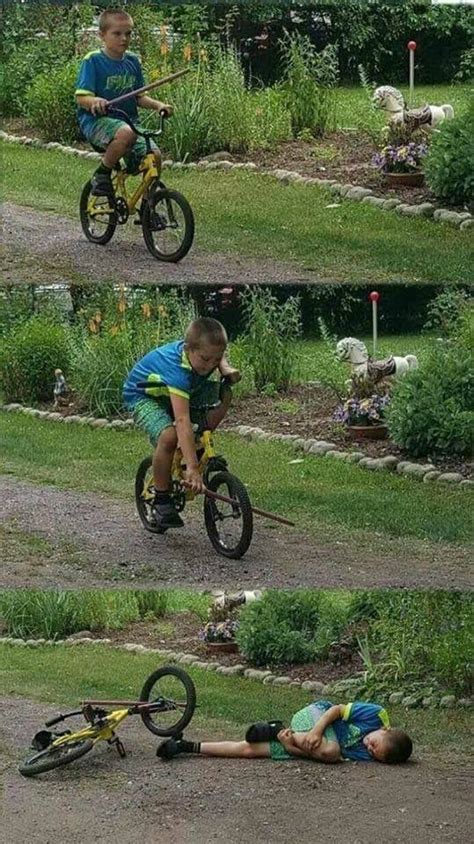 Kid on bike Blank Template - Imgflip