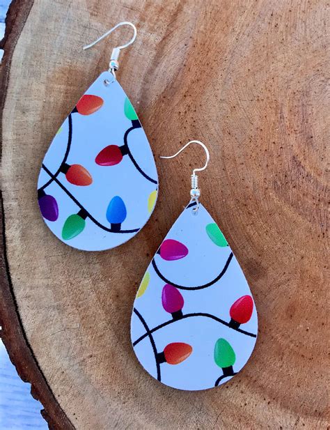 Christmas Earrings / Christmas Lights earrings / Christmas | Etsy