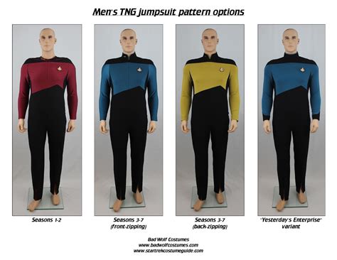 Star Trek Costume Guide: Men's TNG jumpsuit pattern