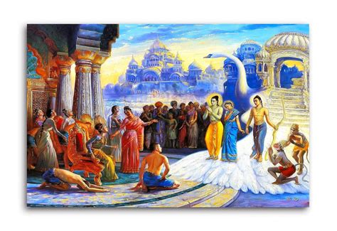 Tamatina Canvas Paintings Lord Ram Sita Return To Ayodhya Lord | Hot ...