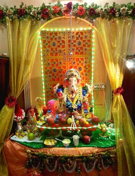 25 Ganpati Decoration Ideas At Home - 15th is Beautiful - Live Enhanced