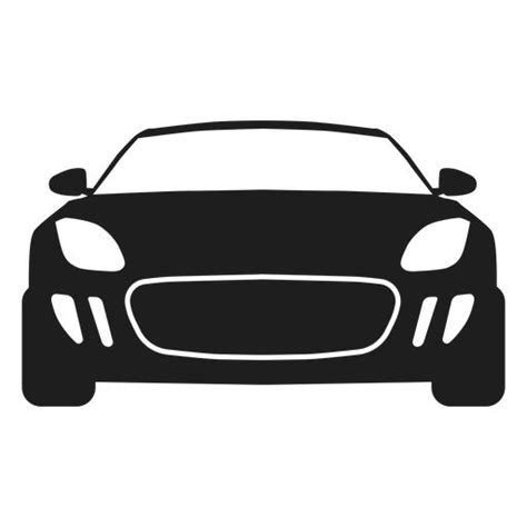 a black and white silhouette of a sports car on a white background ...