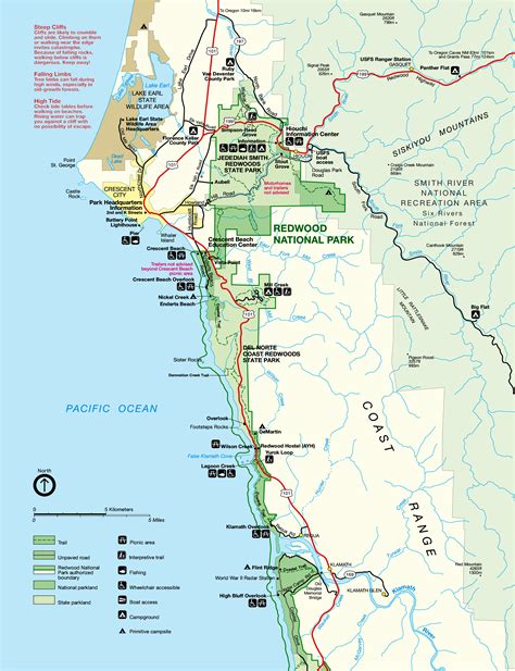 map of redwood - park junkiepark junkie