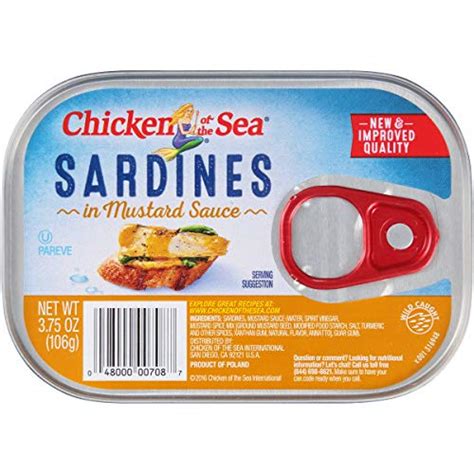 Chicken of the Sea Sardines in Mustard Sauce, 3.75 Ounce ...