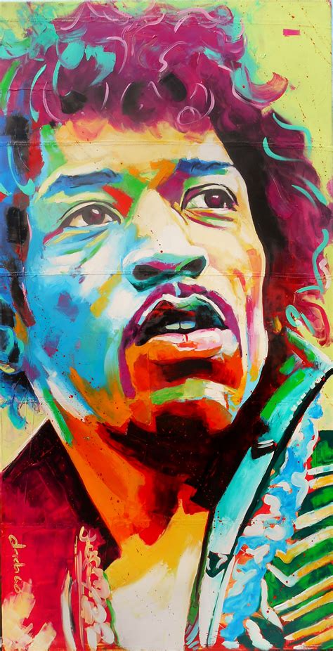 Hendrix, Dada Wa | Jimi hendrix art, Portrait painting, Pop art portraits