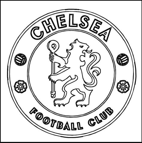 Chelsea Football Club Coloring Line Art | Football coloring pages ...