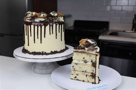 Chocolate Chip Cannoli Cake - Chelsweets