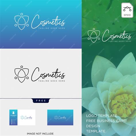 Premium Vector | Beauty cosmetic line art logo template vector ...