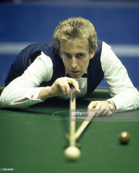 Terry Griffiths of Wales playing in the World Snooker Championships ...