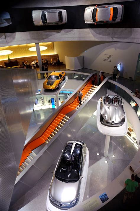 Germany, Stuttgart, Mercedes Museum | Car showroom design, Retail ...