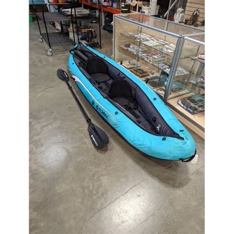 TOBIN SPORTS INFLATABLE 2 SEATER KAYAK WITH PADDLE AND PUMP