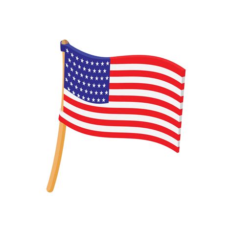 USA flag icon in cartoon style 14424679 Vector Art at Vecteezy