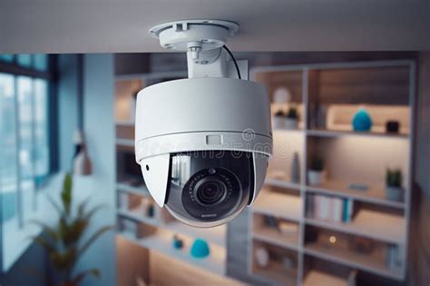 Smart Home Security Cameras with Advanced Features Stock Illustration ...