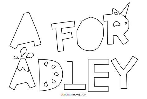 A For Adley Coloring Pages - Coloring Home